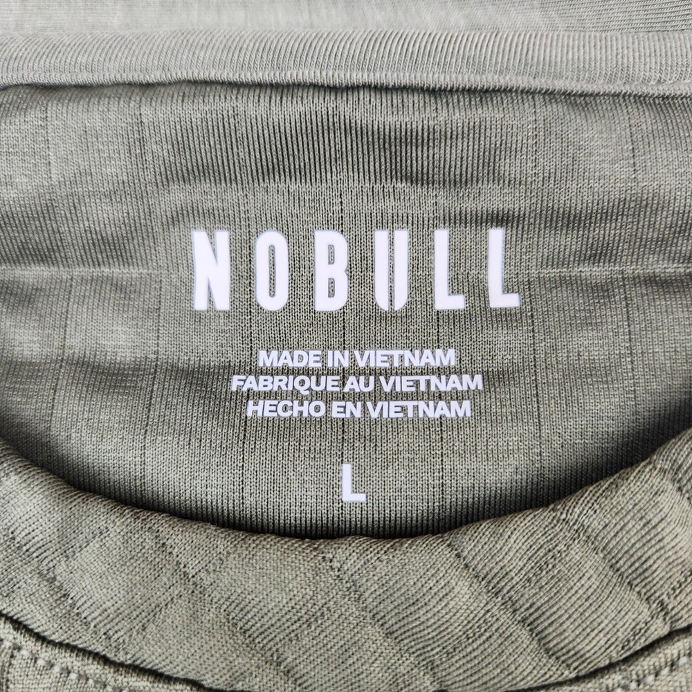 NOBULL Mens Quilted Pullover Army Green MQLTPULLARMYL Size L NWT - Picture 3 of 6
